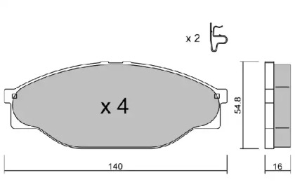 Комплект тормозных колодок AISIN BPTO-1913